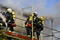 Dachstuhlbrand Koeln Poll Geislarerstr P374